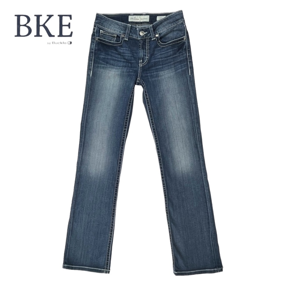 BKE by Buckle | Women 28x33 1/2‎ | Scarlett Boot Stretch Medium Blue Denim Jeans